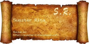 Suszter Rita névjegykártya